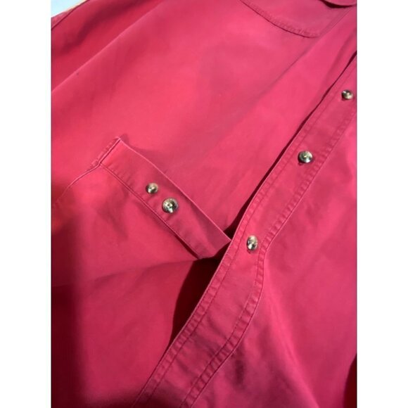 Tango by Max Raab Long Sleeve Button Down Casual Shirt Dark Red Mens Size Medium - Picture 10 of 11